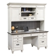 Bowery Hill Set of 3 Credenza Office Desk & Open Bookcase & File Cabinet - White