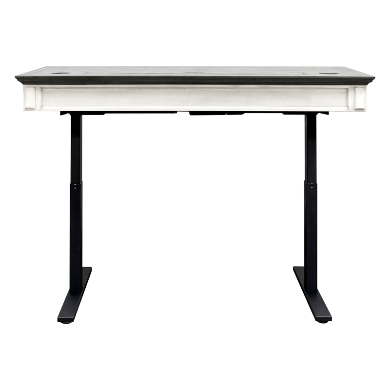 Bowery Hill Set of 3 Writing Office Desk & Open Bookcase & File Cabinet in White