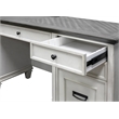 Bowery Hill Set of 3 Double Pedestal Desk & Bookcase with Doors & File Cabinet