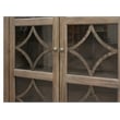 Bowery Hill 3Pc Set L-Desk Office Desk & Glass Display Bookcase & Filing Cabinet