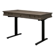 Bowery Hill Set of 3 Sit/Stand Desk & Glass Display Bookcase & Filing Cabinet