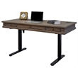 Bowery Hill Set of 3 Sit/Stand Desk & Glass Display Bookcase & Filing Cabinet