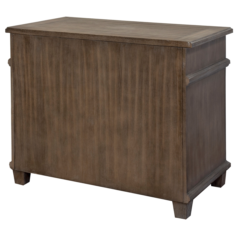Bowery Hill Set of 3 Sit/Stand Desk & Glass Display Bookcase & Filing Cabinet