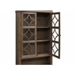 Bowery Hill Set of 2 Open L-Desk & Return Writing Desk & Glass Display Bookcase