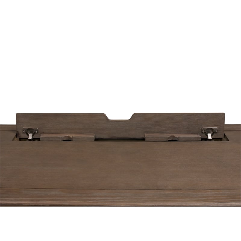 Bowery Hill Set of 2 Electronic Sit/Stand Desk and Glass Display Bookcase - Gray