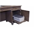 Bowery Hill Set of 2 Credenza Office Desk Writing Table and Open Bookcase - Gray
