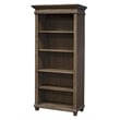 Bowery Hill Set of 2 Credenza Office Desk Writing Table and Open Bookcase - Gray