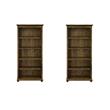Bowery Hill Set of 2 Office Storage Open Bookcases Fully Assembled in Brown