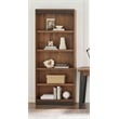 Bowery Hill Set of 2 Open Bookcases Fully Assembled in Rich Medium Brown