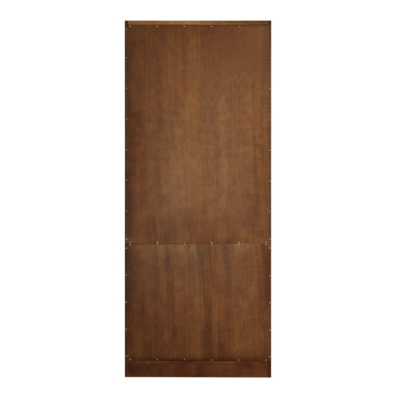 Bowery Hill Set of 2 Open Bookcases Fully Assembled in Rich Medium Brown