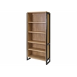 Bowery Hill Set of 2 Open Laminate Bookcases Fully Assembled in Light Brown
