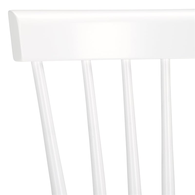 Bowery Hill Contemporary Oak Dining Chair in White (Set Of 2)