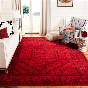 Bowery Hill Transitional Polypropylene Red Area Rug - 6' x 9'