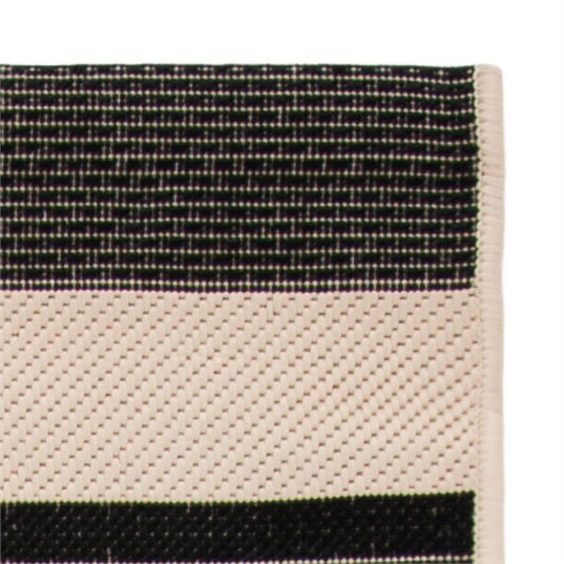 Bowery Hill Bohemian Polypropylene Black Indoor Outdoor Rug - 9' x 12'