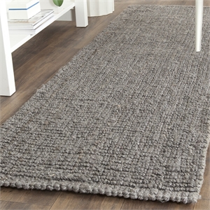 Bowery Hill Transitional Jute Light Gray Area Rug - Runner 2'6&quot x 6'