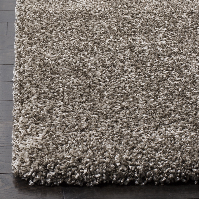 Bowery Hill Transitional Polypropylene Gray Shag Rug - 5'1