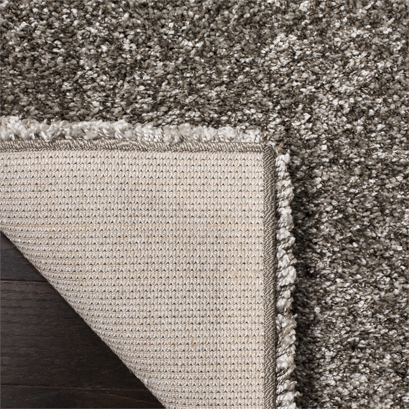 Bowery Hill Transitional Polypropylene Gray Shag Rug - 5'1
