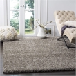 Bowery Hill Transitional Polypropylene Gray Shag Rug - 5'1