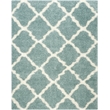Bowery Hill Transitional Polypropylene Light Blue Shag Rug - 8' x 10'