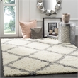 Bowery Hill Transitional Polypropylene Ivory Shag Rug - 6' x 9'