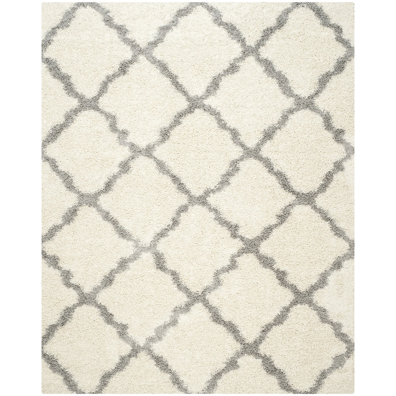 Bowery Hill Transitional Polypropylene Ivory Shag Rug - 6' x 9'