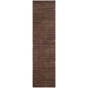 Bowery Hill Contemporary 2'2&quot X 8' Power Loomed Rug in Brown