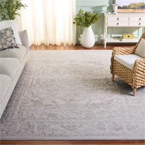 Bowery Hill Contemporary Fabric 8' x 10' Rug in Cream and Ivory