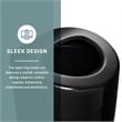 Bowery Hill Contemporary Plastic Open Top Receptacle in Black