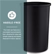 Bowery Hill Contemporary Plastic Open Top Receptacle in Black