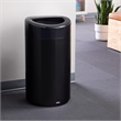 Bowery Hill Contemporary Plastic Open Top Receptacle in Black