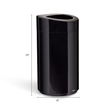Bowery Hill Contemporary Plastic Open Top Receptacle in Black
