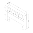 Bowery Hill Contemporary Full Bookcase Headboard in Pure White