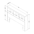 Bowery Hill Contemporary Full Bookcase Headboard in Pure White