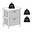 Bowery Hill Transitional Solid Wood Storage Rack w/ 2 Foldable Baskets - Black
