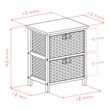 Bowery Hill Transitional Solid Wood Storage Rack w/ 2 Foldable Baskets - Black