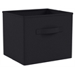 Bowery Hill Foldable Transitional Fabric Baskets in Black (Set of 6)