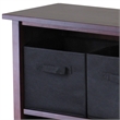 Bowery Hill Foldable Transitional Fabric Baskets in Black (Set of 6)