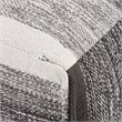 Bowery Hill Contemporary Boho Cube Pouf in Patterned Gray Melange Cotton