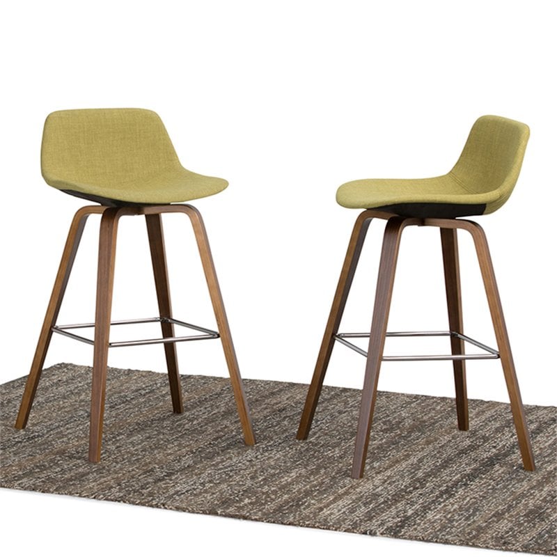 Bowery Hill Modern Bentwood Counter Height Stool (2pc) in Acid Green