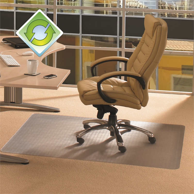 Bowery Hill Recyclable Rect Chair Mat For Carpets Size 36 x 48 inch