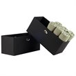Bowery Hill Transitional Fabric Folding Basket in Black (Set of 2)