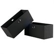 Bowery Hill Transitional Fabric Folding Basket in Black (Set of 2)