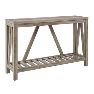 Bowery Hill 52&quot Modern Wood Farmhouse Entryway Table - Gray Wash