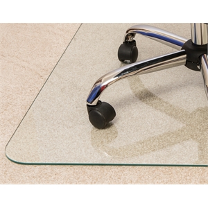 Bowery Hill Heavy Duty Glass Chair Mat for Hard Floors & Carpets - 36&quot x 48&quot