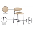 Bowery Hill Contemporary Tan Vegan Leather Counter Stool (Set of 2)