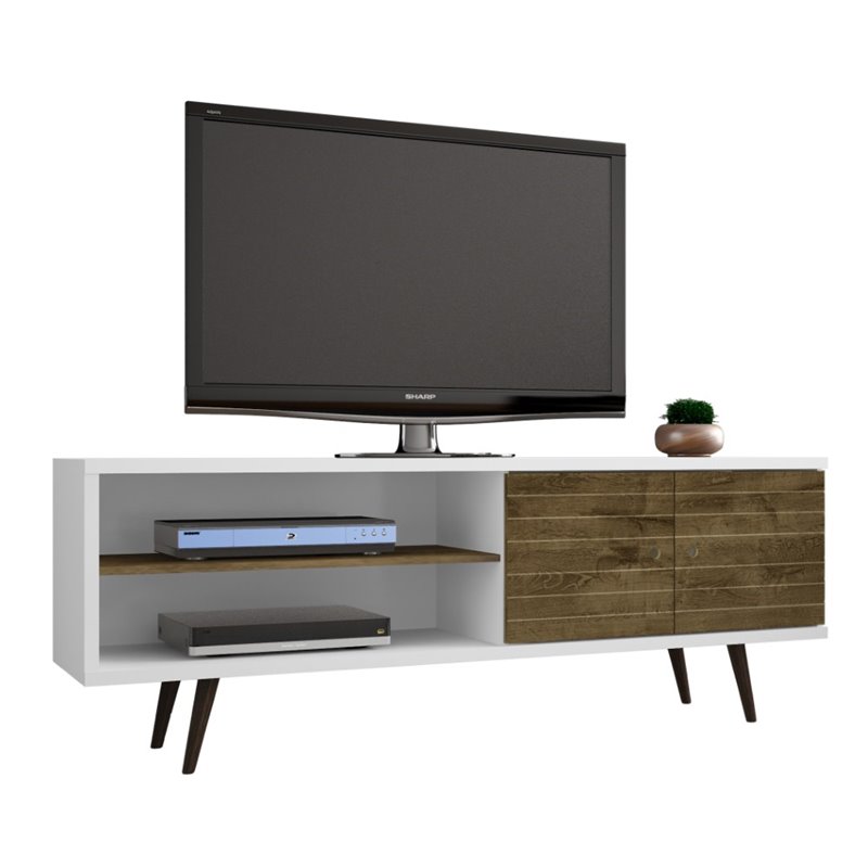 Bowery Hill Wood TV Stand for TVs up to 60