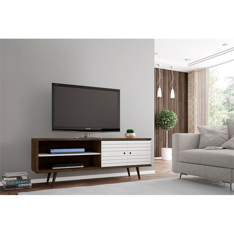 Bowery Hill Wood TV Stand for TVs up to 60