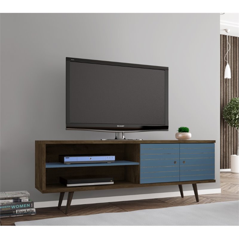 Bowery Hill Wood TV Stand for TVs up to 60