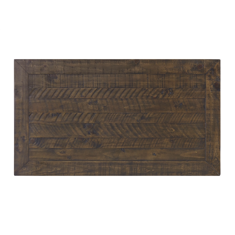 Bowery Hill Wood 2 Drawer Coffee Table Cream White and Brown