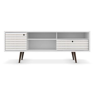 Bowery Hill Mid-Century Wood TV Stand for TVs up to 65&quot in White